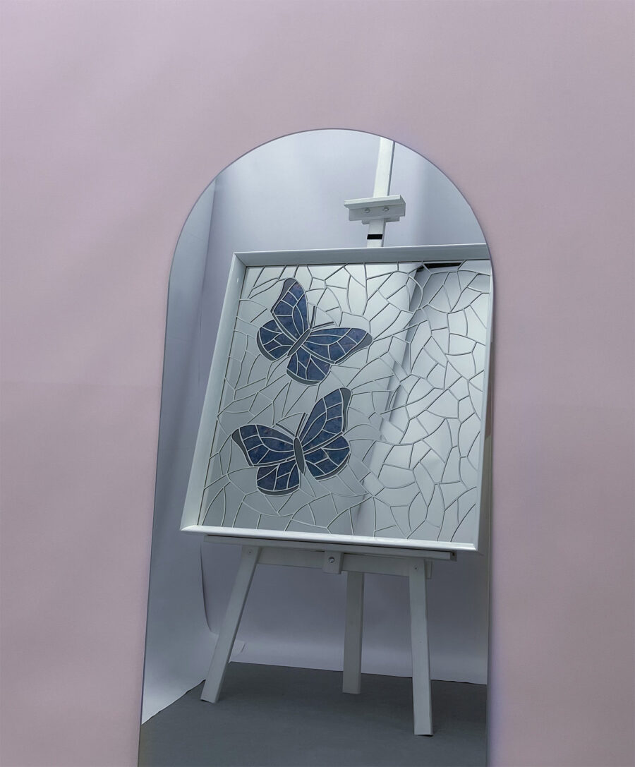 Odbicie w lustrze obrazu z motylami FARFA 4103
