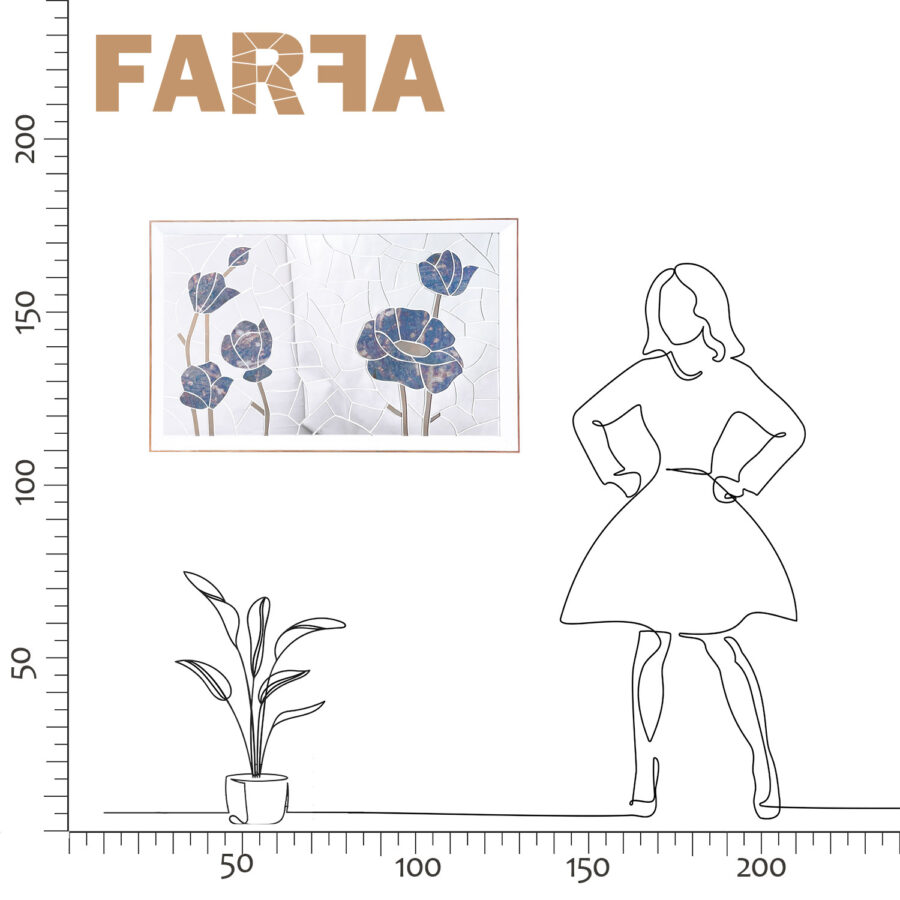 farfa 4461 - wymiary kompozycji lustrznej kwiaty